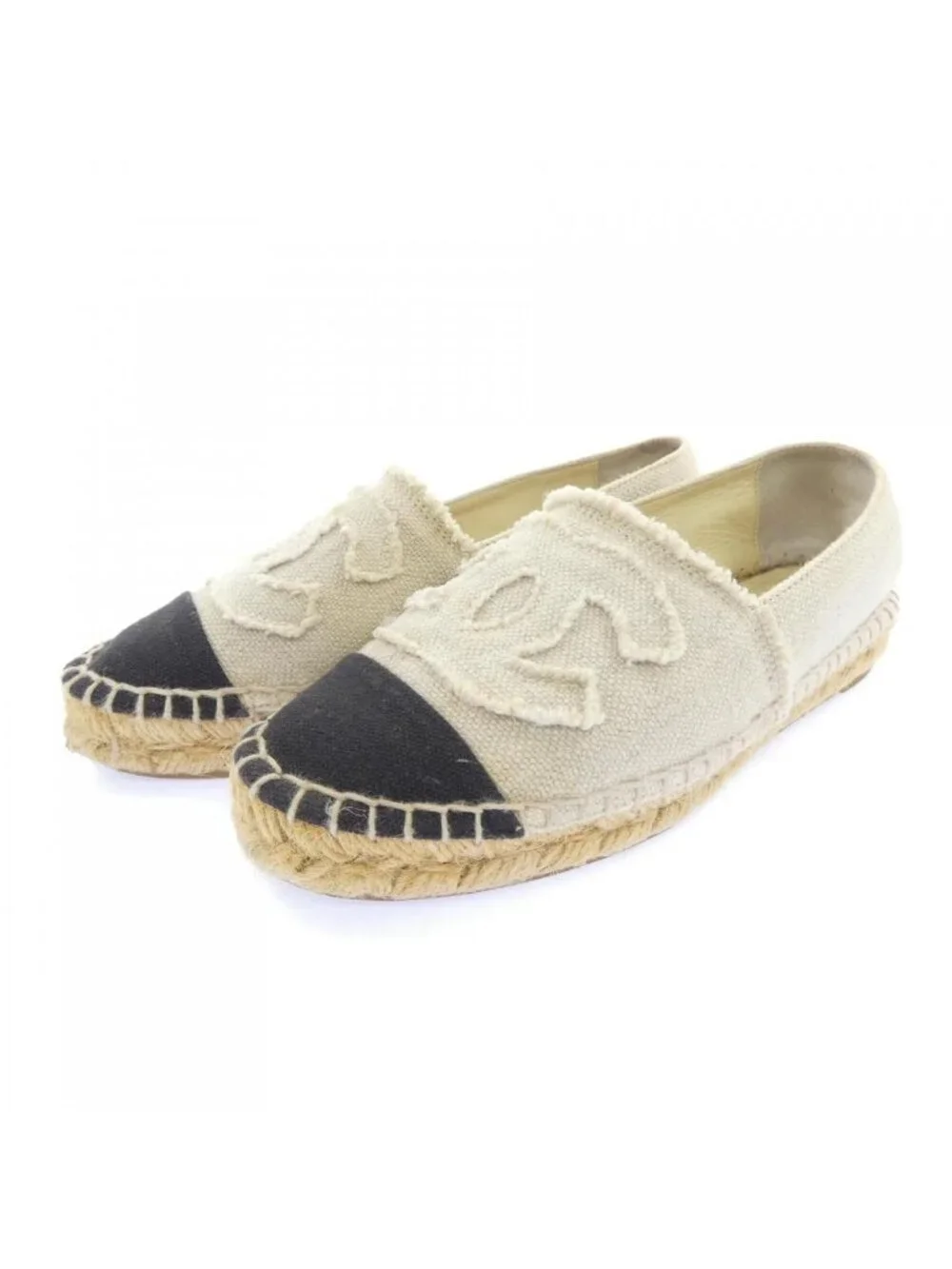Chanel Espadrilles Shoes Black